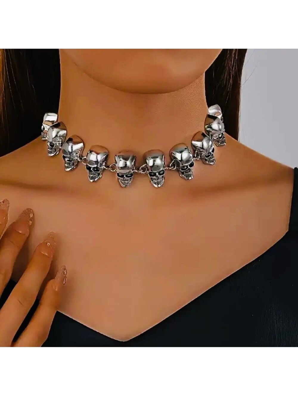 New - Chic - Retro Style Creative Skull Head Design Fashion Necklace